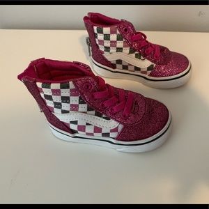 Pink/glitter vans toddler